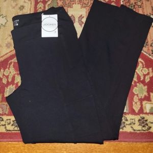 JOCKEY XL Ponte Black Pull-On Pants With Pockets